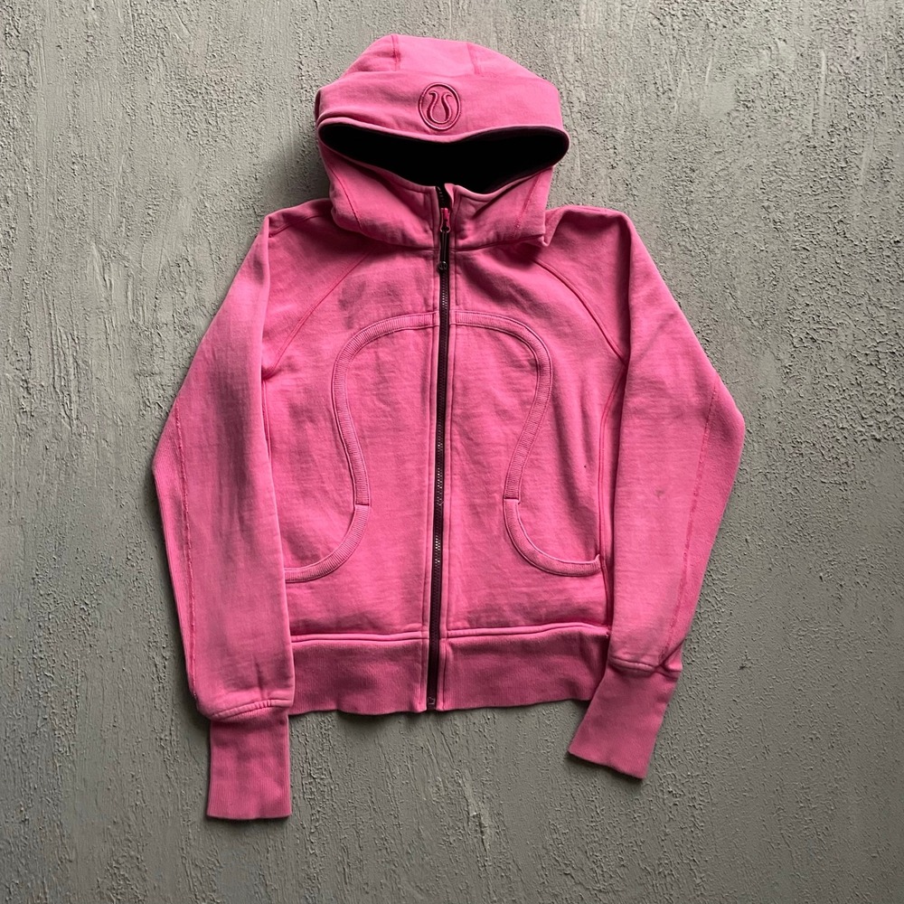 Lululemon Scuba Full Zip Hoodie Women Size 10 Pink